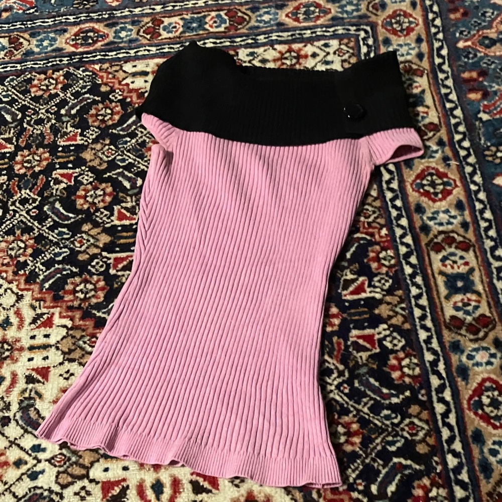 pink and black dolly knit top
